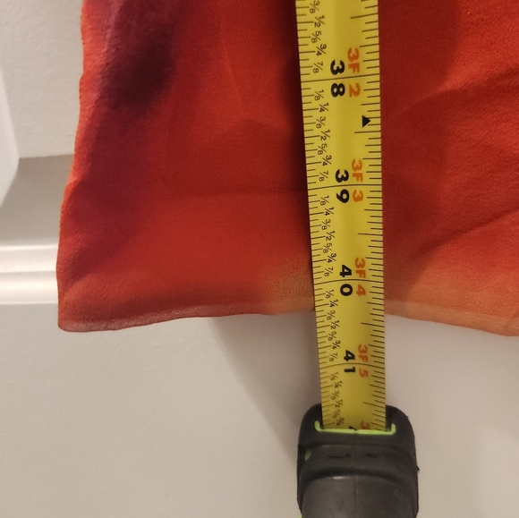 Haute Hippie Lipstick Red Orange Formal Dress Womens Size M Midi V Neck #Z540 - Picture 5 of 5